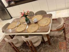 ميز طعام 6 كراسي خشب تركي جديد للبيع في بغداد