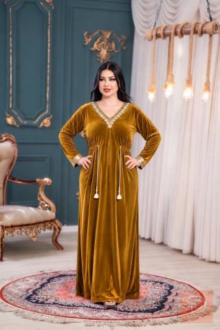 دشداشة مخمل غزالي للبيع في بغداد